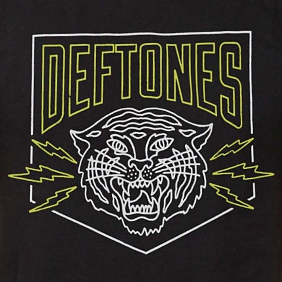 Deftones Tiger Logo heavy metal rock Official T-Shirt 2XL XXL NWT - Picture 2 of 2